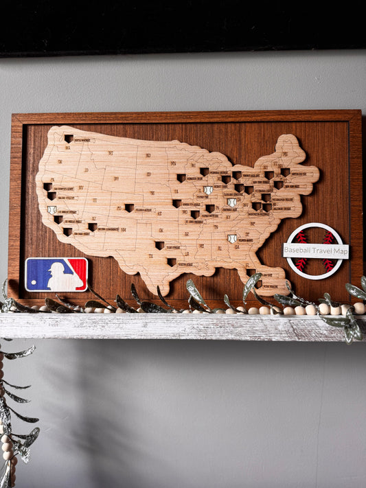 Baseball Park Bucket List Map