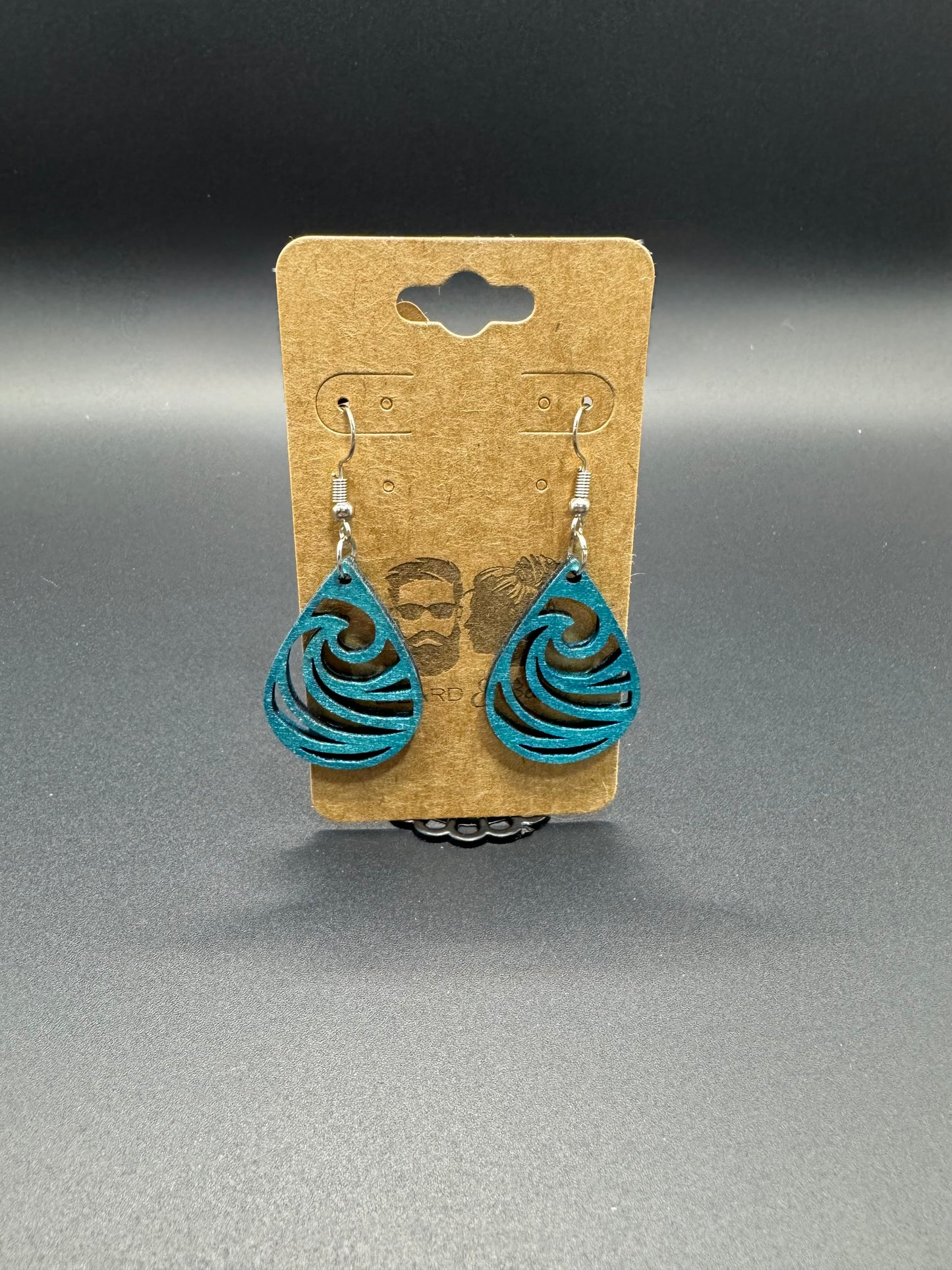 Wooden Wave Earrings