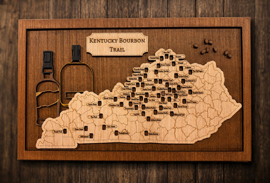 Kentucky Bourbon Trail Bucket List Map
