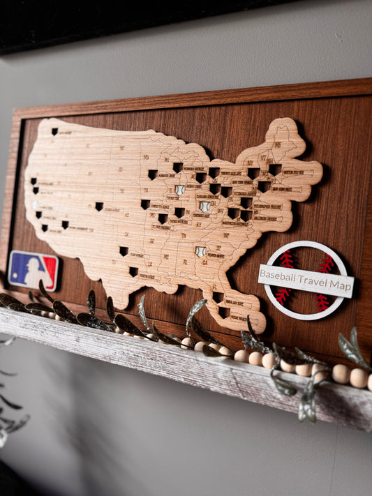 Baseball Park Bucket List Map