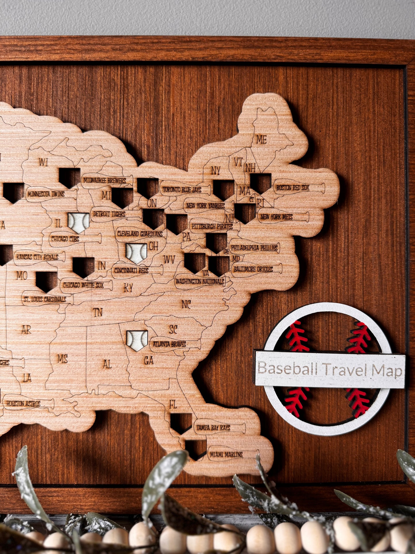 Baseball Park Bucket List Map