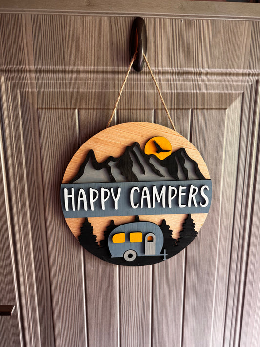 Happy Camper Door Sign