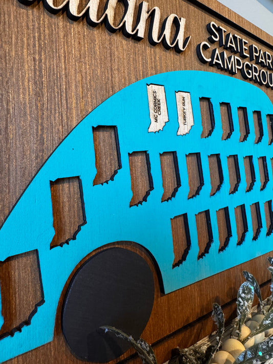 Indiana State Park Bucket List Camper Sign