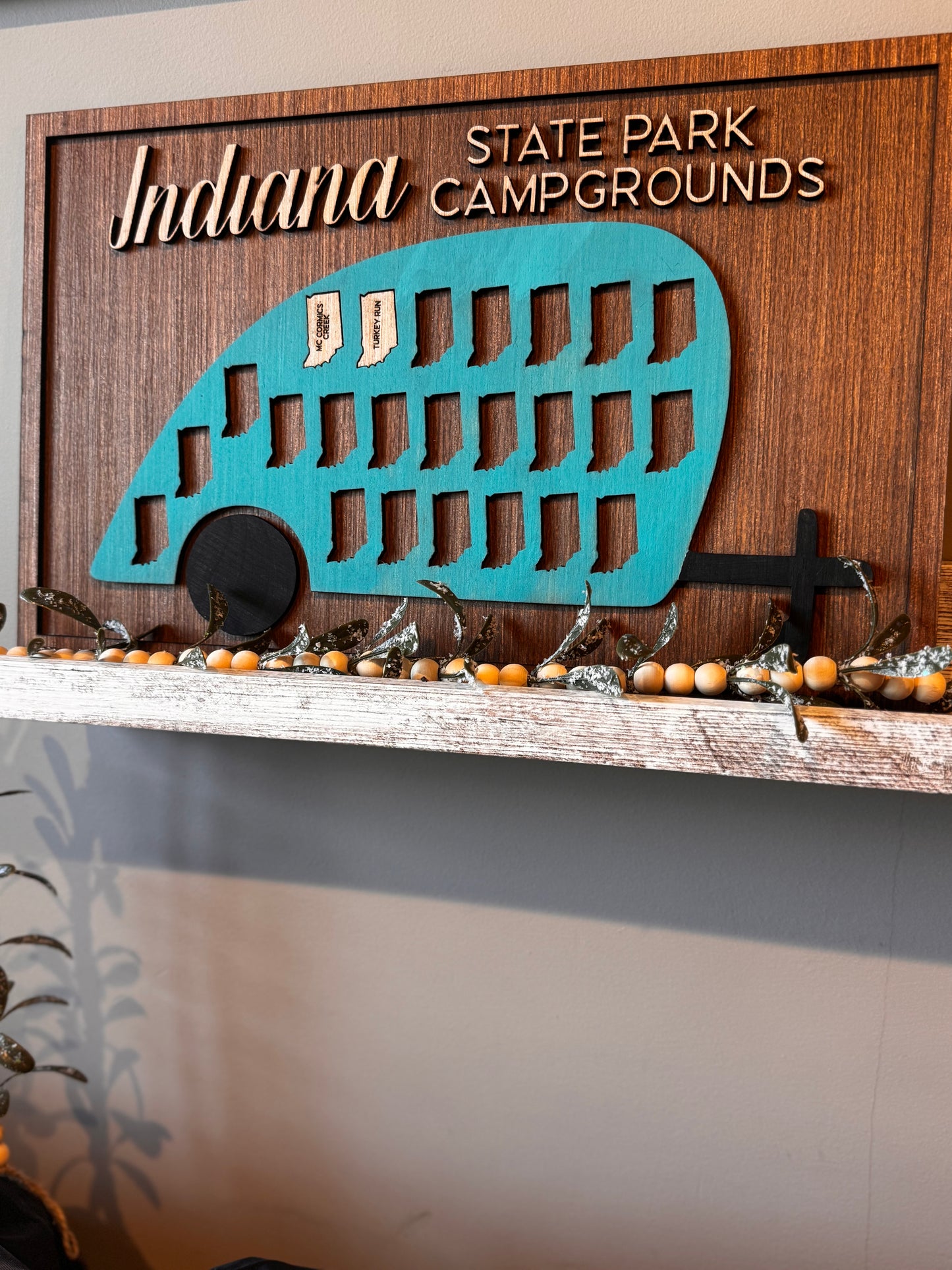 Indiana State Park Bucket List Camper Sign