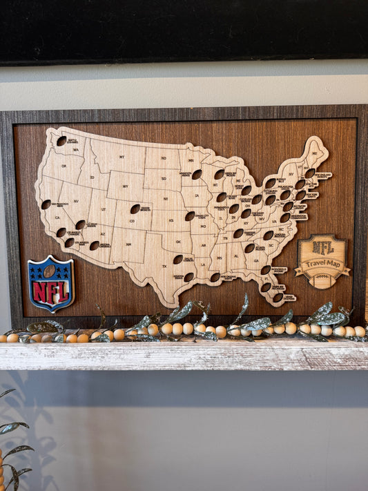 NFL Stadium Bucket List Map