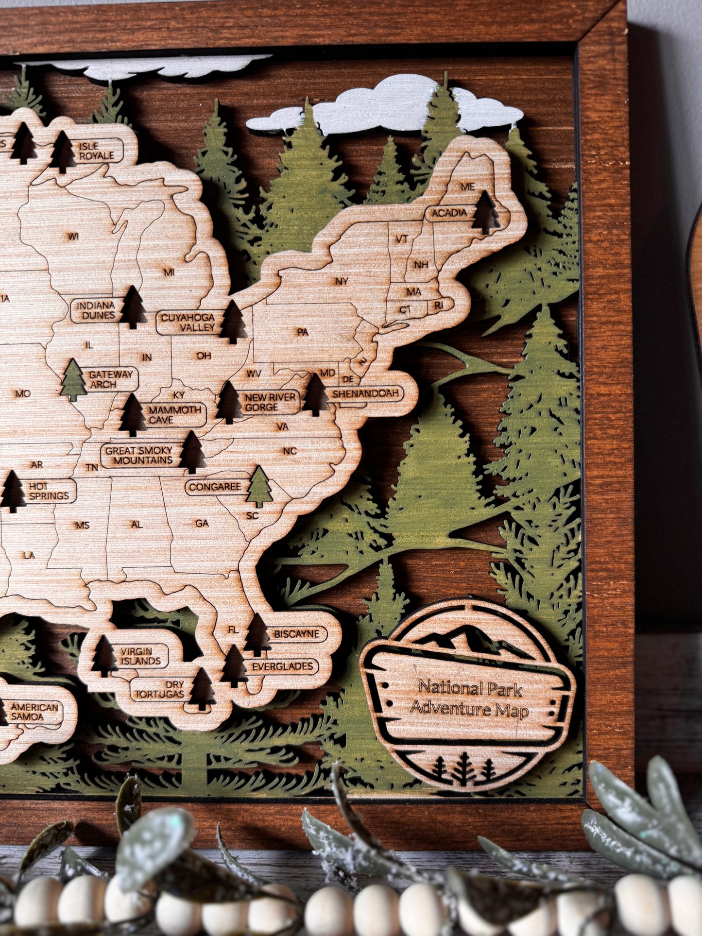 US National Parks Travel Bucket List Board